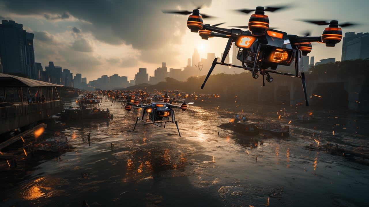 Production massive de drones de surveillance pour le contrôle des mouvements de population